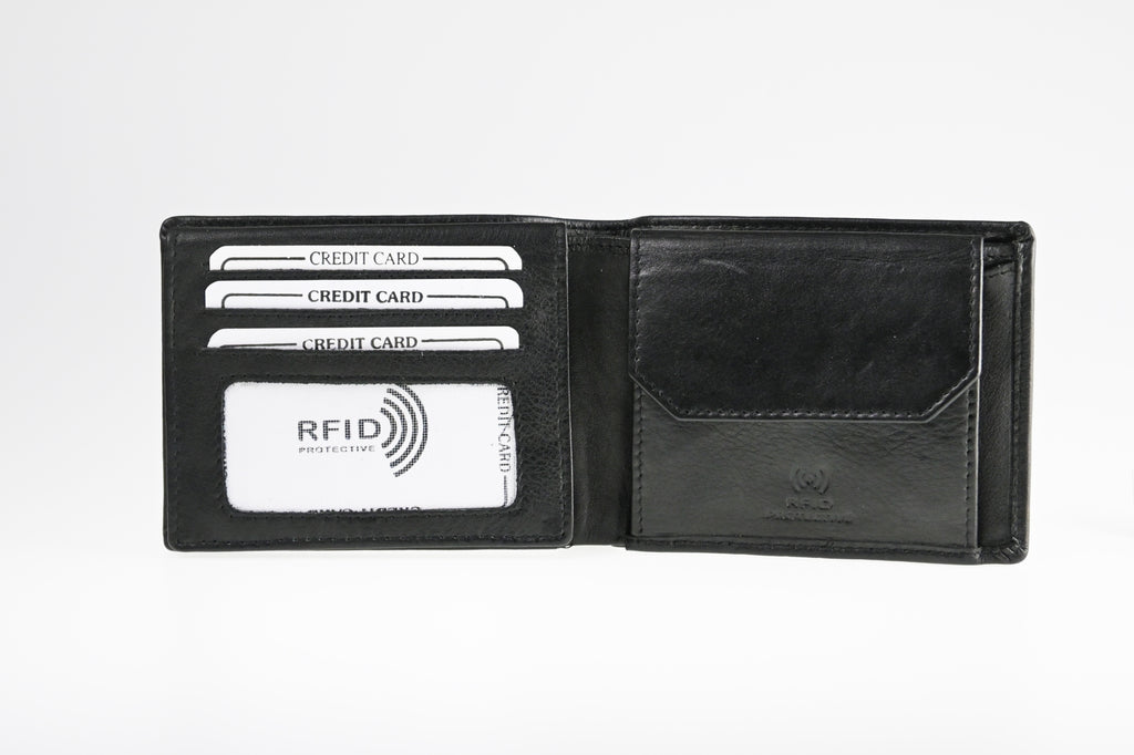 Herrenbörse ST87 - Echtes Leder, Slim Wallet für Herren