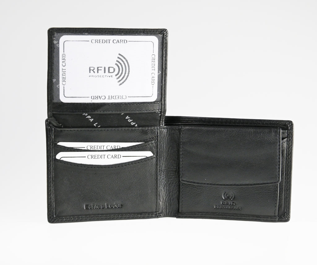 Herrenbörse ST88 - Echtes Leder, Slim Wallet für Herren